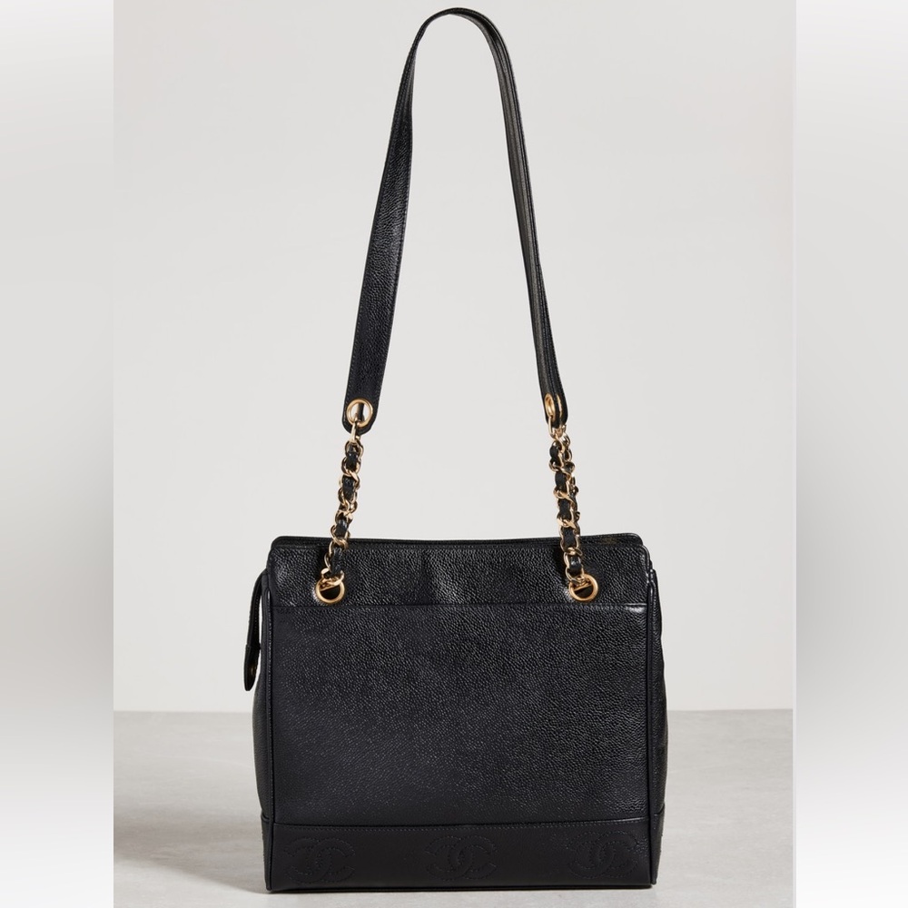 Chanel Black Shoulder Bag with Gold Chain - Picture 2 of 5
